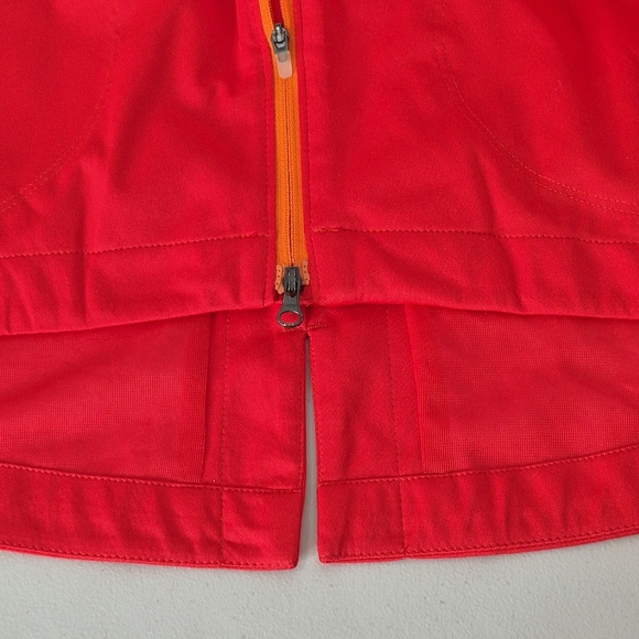 Nike Women's Hooded Windbreaker Light-Rain Jacket Red w/ Orange Accent - Size L - Picture 9 of 16